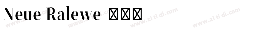 Neue Ralewe字体转换